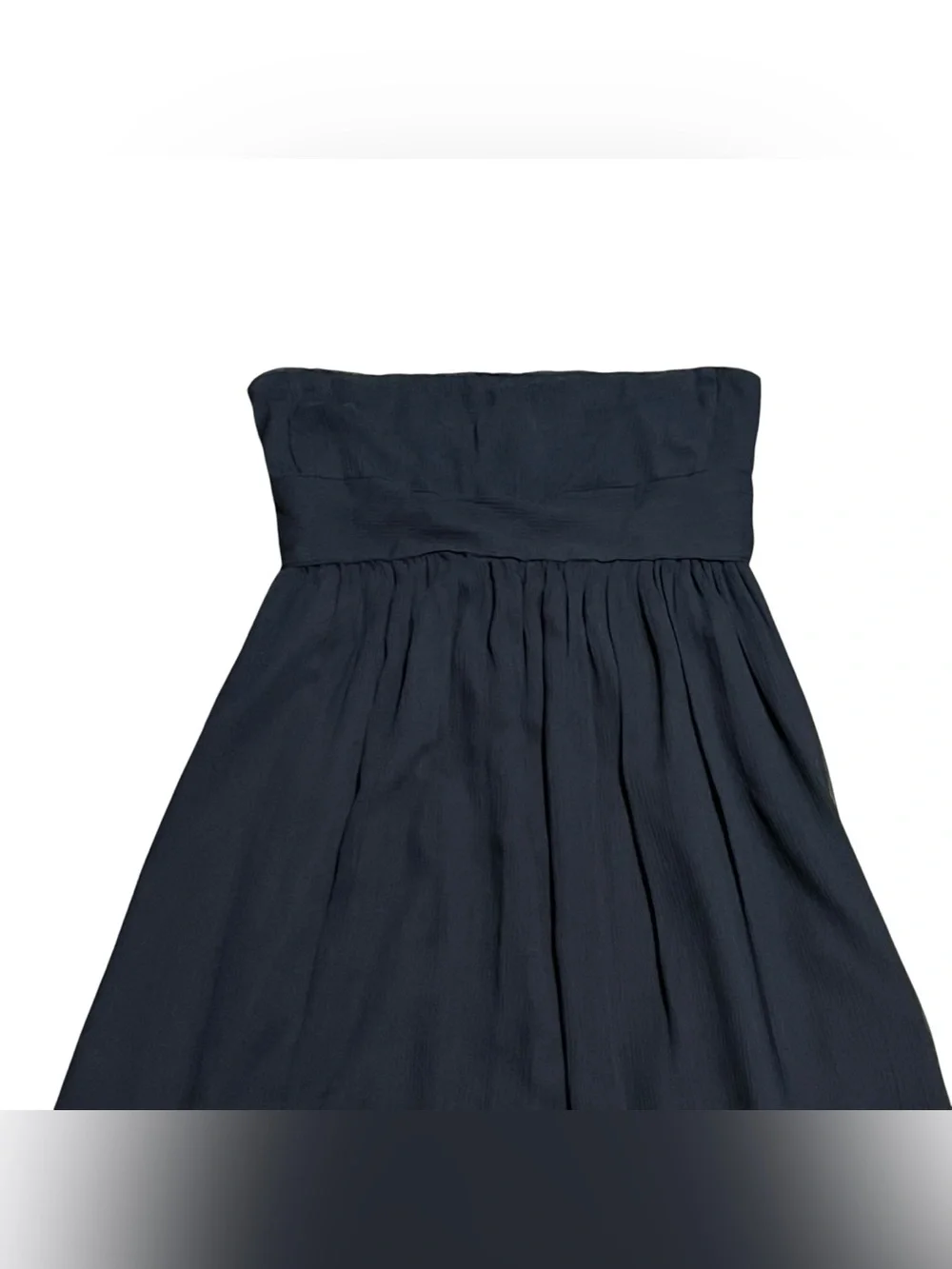 J.Crew Black Strapless Silk Chiffon Cocktail Dress‎